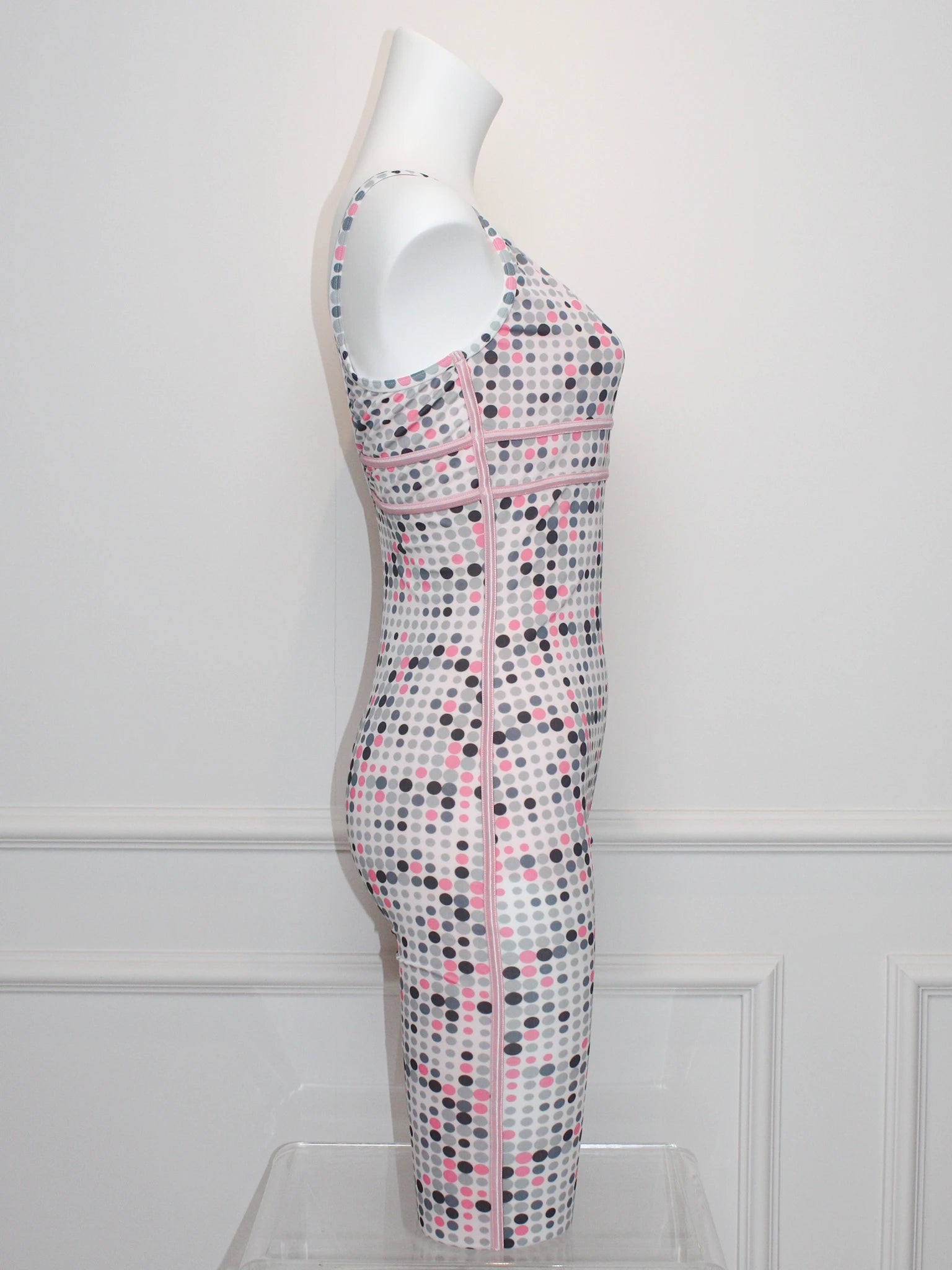 Pink Grey Dot